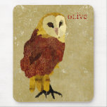 Golden Ruby Owl Personalised  Mousepad mousepads