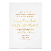 Golden Rust Wedding Invitation