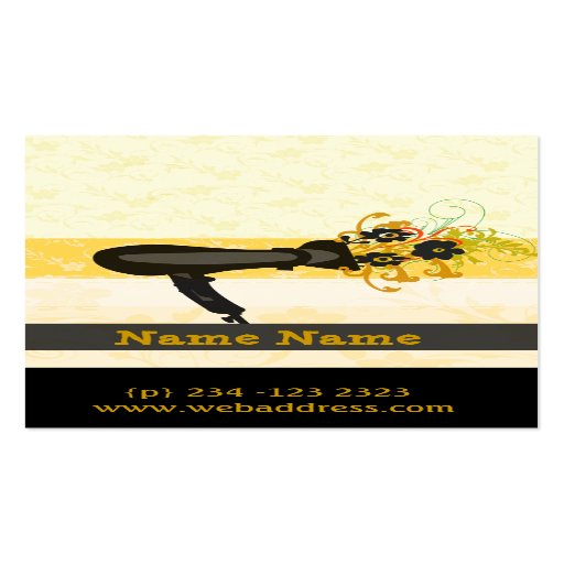 Golden Salon  Classy Hair Dryer Business Business Card