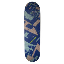 Golden Section Blue Skate Board Deck