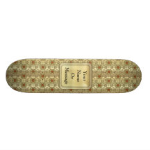 Golden Snowflakes Skateboard