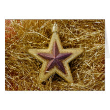 golden star christmas card