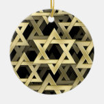 Golden Star Of David Christmas Ornaments