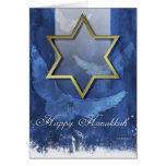 Golden Star of David-Hanukkah Greeting Cards