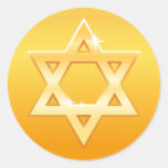 Golden star of David stickers or seals