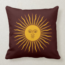 Golden Sun of May Home Decor Throw Pillow pillows