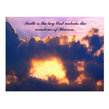 Golden Sunset Cloud Window Post Cards