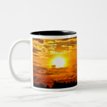 Golden Sunset & Clouds Nature Photography Art Mug