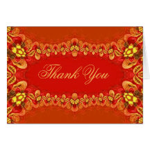 Golden Thank You Card