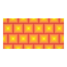 Golden tiles pattern custom photo card