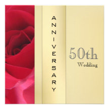 Golden Wedding Anniversary Invitation