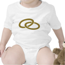 Golden Wedding rings Baby Bodysuits