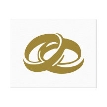 Golden Wedding Rings Canvas Print