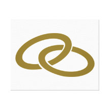Golden Wedding rings Gallery Wrapped Canvas
