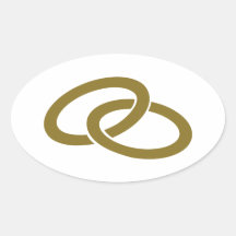 Golden Wedding rings Sticker