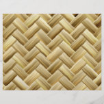 Golden Wicker Basket Weave Textured Personalised Flyer