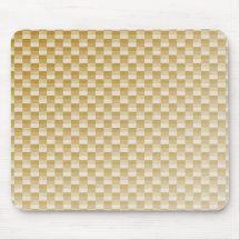 Golden Yellow Carbon Fibre Patterned Mousemats