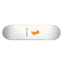 Golden yellow cute penguin skate board decks