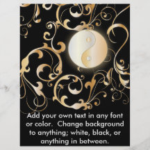 Golden Yin & Yang Floral Design Flyer