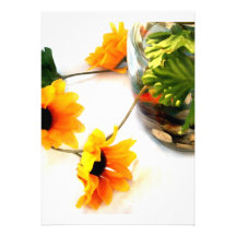 Goldfish wedding centerpiece sunflower photograph invites