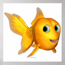 Goldie the Toon Goldfish Posters