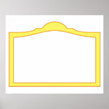 Goldlen Frame Template - Add your TXT or IMG Poster