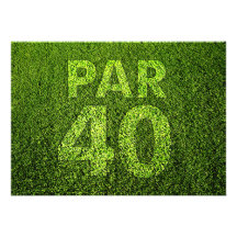Golf 40th Birthday Party Personalised Invitation
