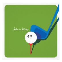 Golf 40th Birthday - Still Swinging! Personalized Announcement