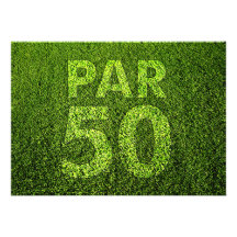 Golf 50th Birthday Party Personalised Announcement