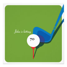 Golf 70th Birthday - Still Swinging! Personalised Announcements