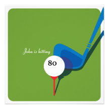 Golf 80th Birthday - Still Swinging! Invitations