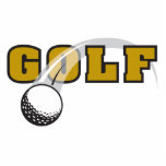 golf and goflball text logo design photo cut outs