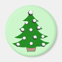 Golf Ball Christmas Tree Fridge Magnets