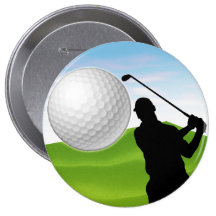 Golf Ball Coming at You Pin