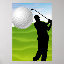 Golf Ball Coming at You Poster