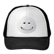 Golf Ball Smiley Face 2 Trucker Hats