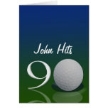 Golf Birthday Invitation for 90 year old Cards