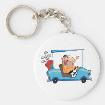 Golf Cart Guy Key Chains