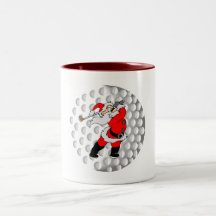 Golf Christmas Santa Claus Mugs