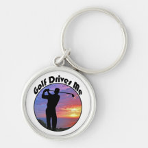 Golf Drives Me Keychain