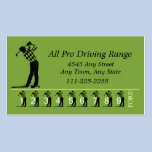 Golf Driving Range - Customer Loyalty Punch Card business cards