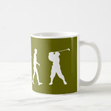 Golf Evolution golfers golfing club house gift Coffee Mug