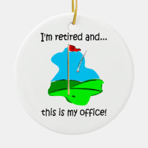 Golf humour retirement christmas ornaments