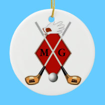 Golf Monogram Ornament ornaments