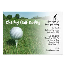Golf Outing Charity Party Invitation