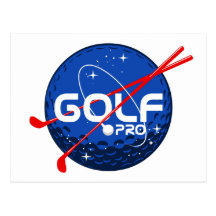 Golf Pro Postcard