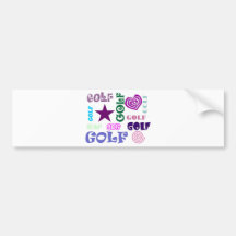 Golf Repeating Bumper Stickers