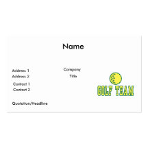 golf team logo design business card