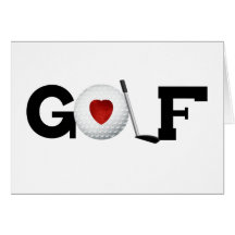 Golf with Golf Ball Greeting Cards