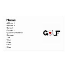 Golf With Golf Ball Tshirts and Gifts Business Cards